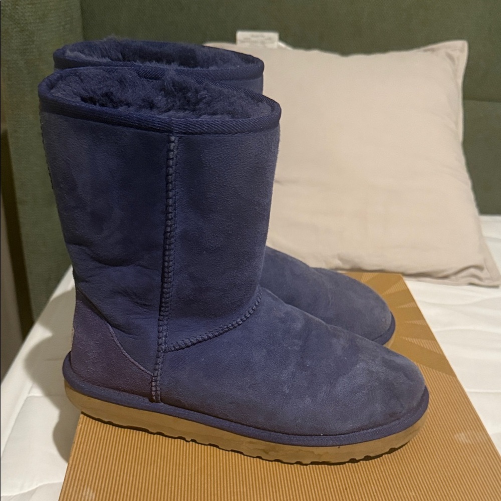 UGG Women's Dark Blue Suede Winter Boots